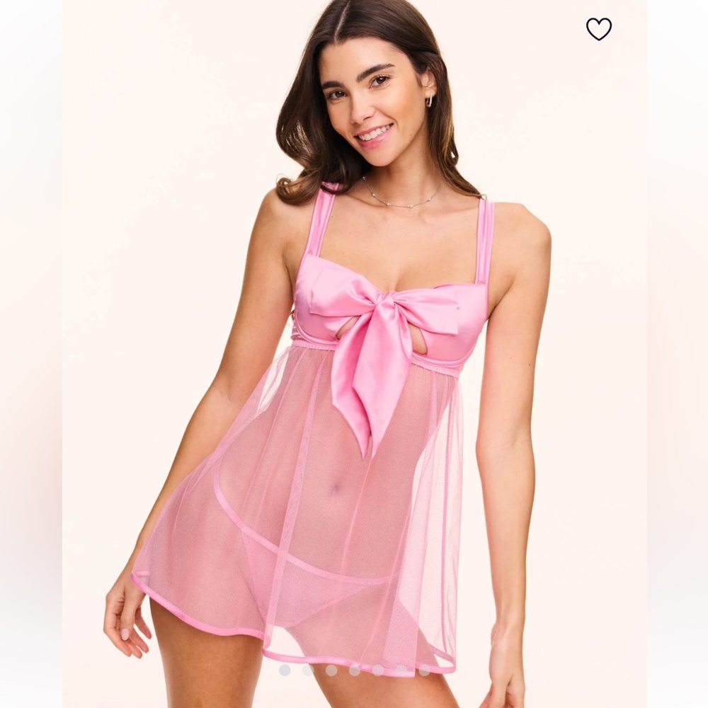 Adore Me Pink Sheer Chemise